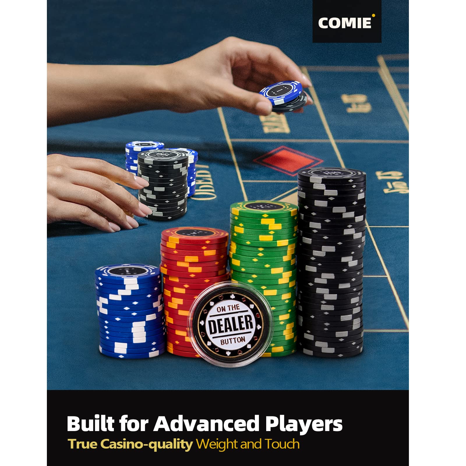 400PCS 14 Gram Clay Poker Chips Set with Deluxe Travel Case - Numbered Casino Chips for Texas Hold'em, Blackjack, Gambling | Perfect for Home Games, Poker Nights & Casino-Themed Parties