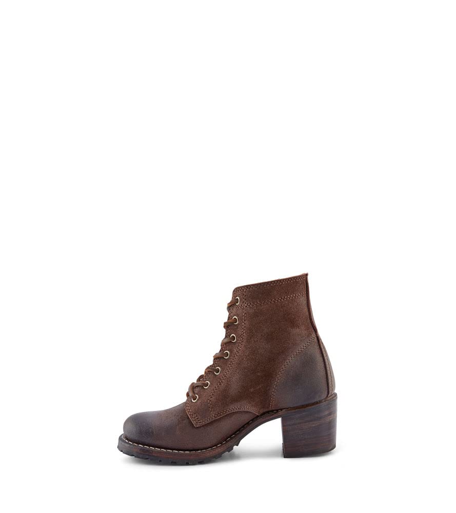 FRYE Women's Sabrina 6G Leather Lace-Up Ankle Boots - Stylish & Comfortable Casual Winter Boots for Women, Perfect for Daily Wear, Office & Outdoor Activities