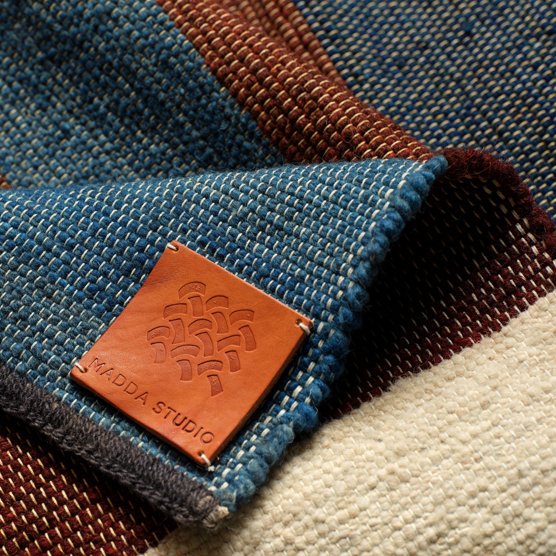 Handmade Wool Remnant Woven Rug 24