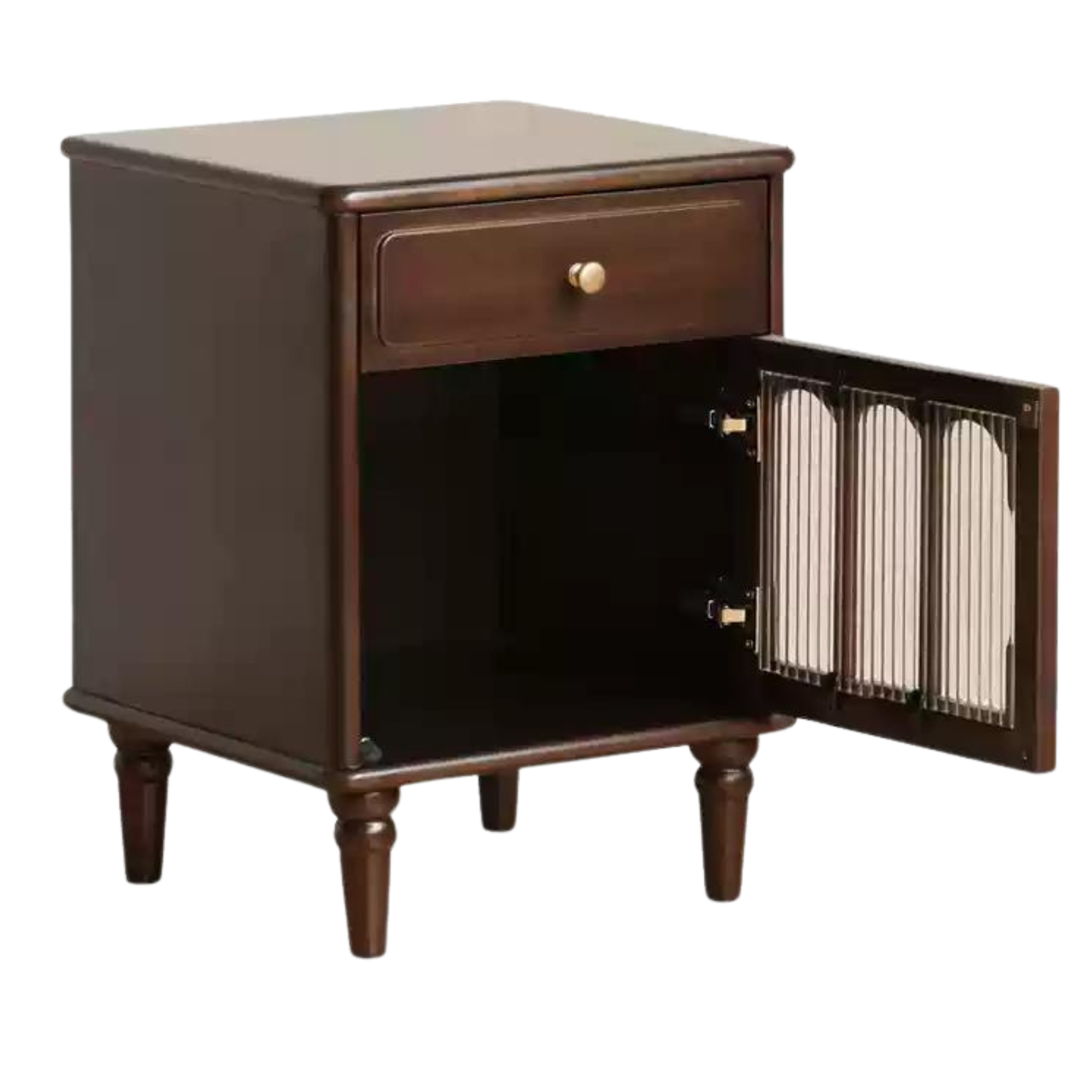16.5x15.7x22.8 inch / 42x40x58cm / Dark Walnut color / right door bedside cabinet