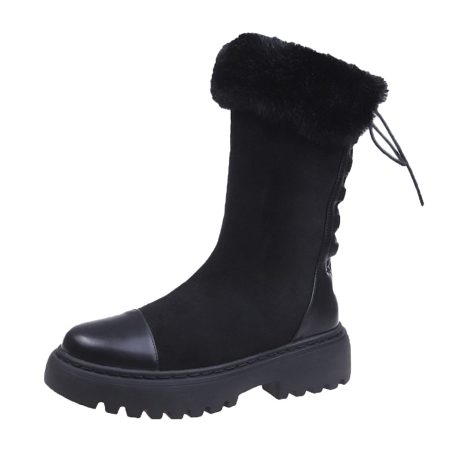 Women's Thick Plush Winter Boots - Warm Ankle Snow Boots with Tassel & Thermal Sole for Cold Weather - Perfect for Snow, Hiking & Outdoor Activities