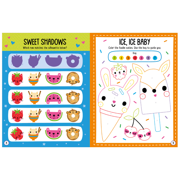 Balloon Stickers for Kids - Foodie Cuties Activity Book with 100+ Fun Stickers - Perfect for Birthday Parties, Classroom Rewards & Creative Play