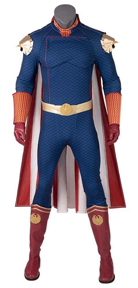 Homelander Cosplay Costume for Men - Full Bodysuit Jumpsuit Set | Halloween, Comic Con & Superhero Party Outfit