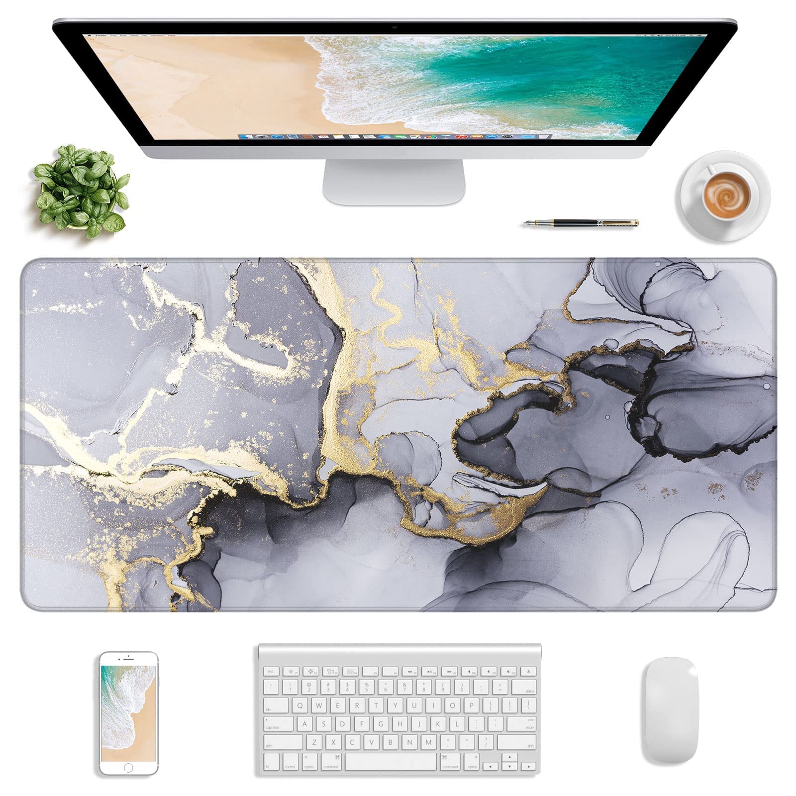 Atufsuat XXL Gaming Mouse Pad 30x14 Inch - Waterproof, Non-Slip Desk Mat for Office & PC Gaming