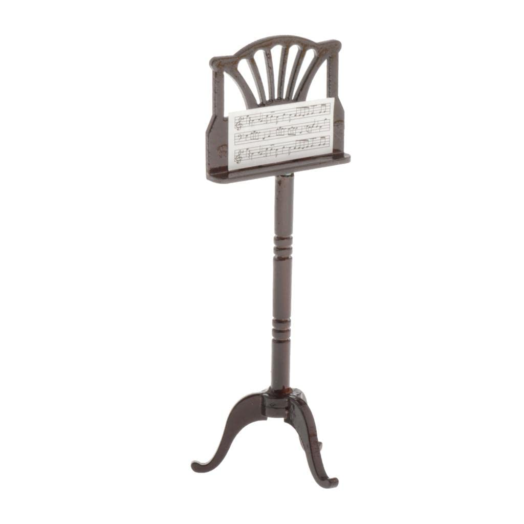 Amagogo Dollhouse Music Stand - Miniature Sheet Music Stand for Dollhouse Accessories | Perfect for Dollhouse Decor, Miniature Displays & Collectibles