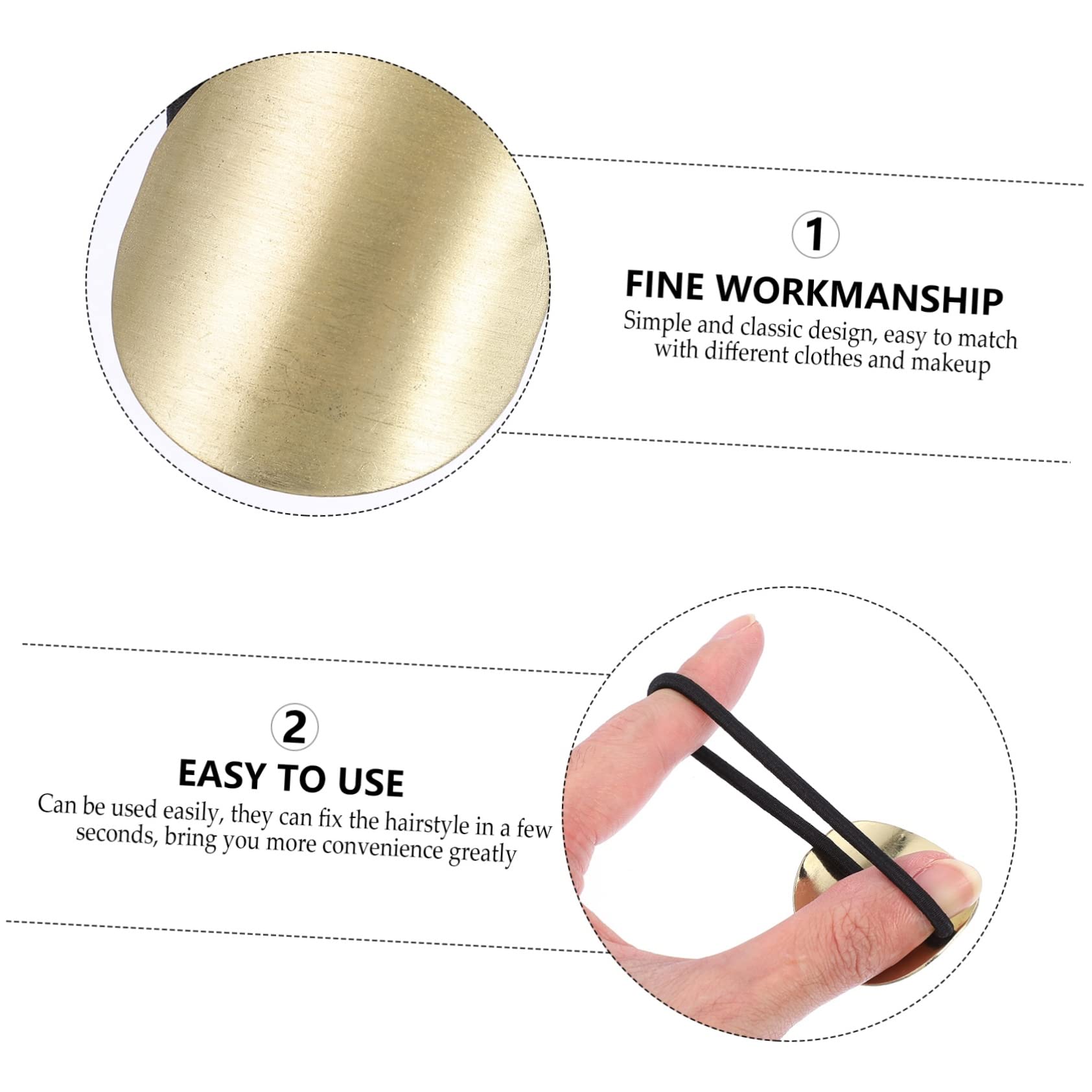 OSALADI 4pcs Metal Hair Bands - Women's Hair Rings & Ponytail Holders for Party & Daily Use