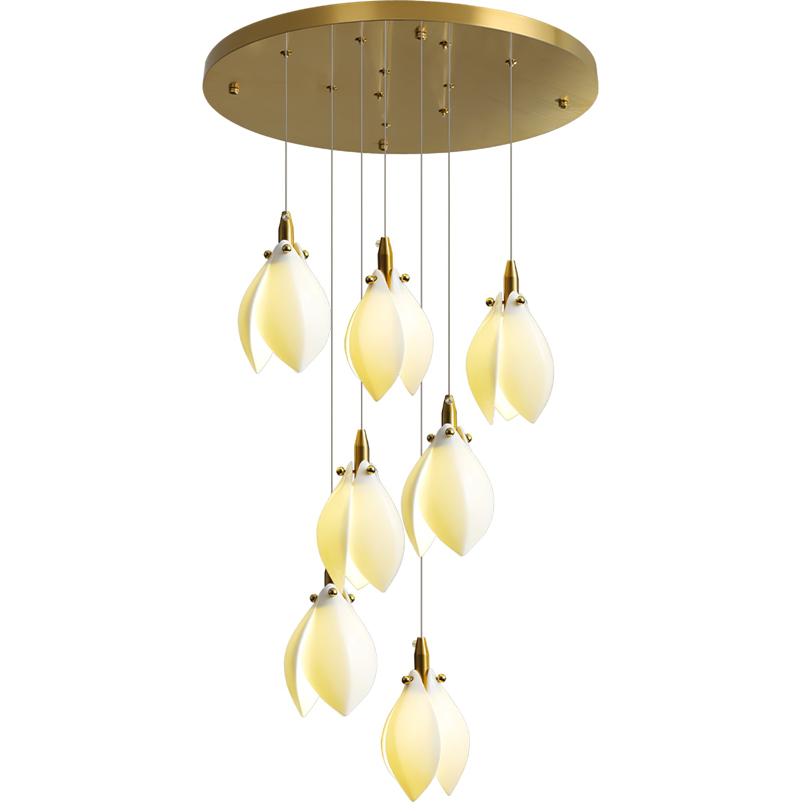 Astralis Bloom Stairs Chandelier - Modern Crystal Ceiling Light Fixture for Living Room, Dining Room, Bedroom & Staircase Decor