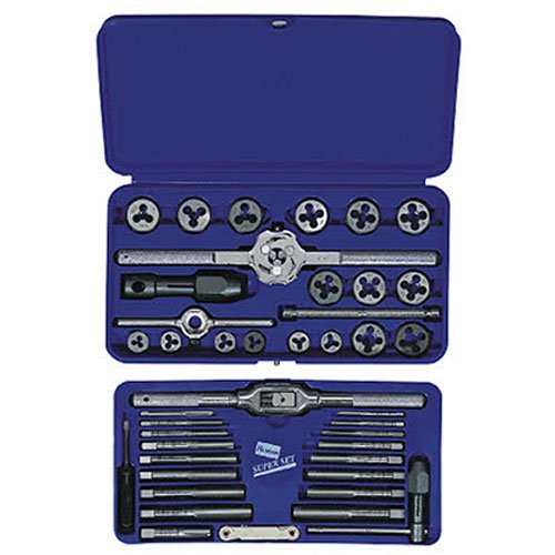 IRWIN Tools 41-Piece Metric Tap and Die Set with Hex Dies (26317) - Perfect for Thread Repair, Metalworking, and DIY Projects