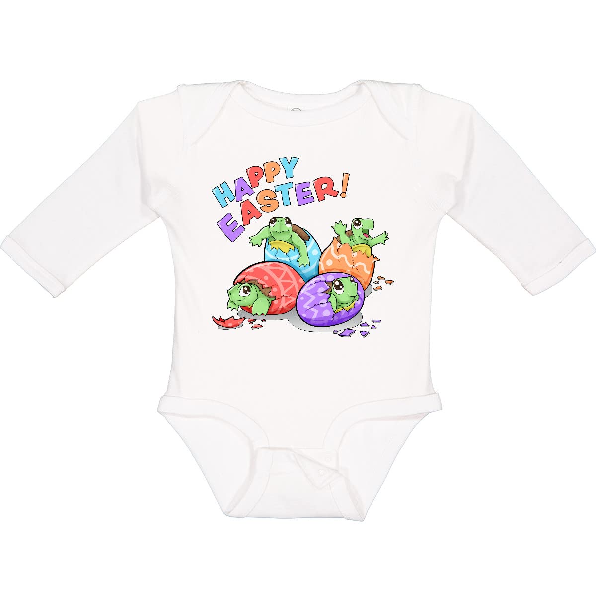 Cute Baby Turtle Hatchlings Easter Egg Long Sleeve Creeper for Newborns