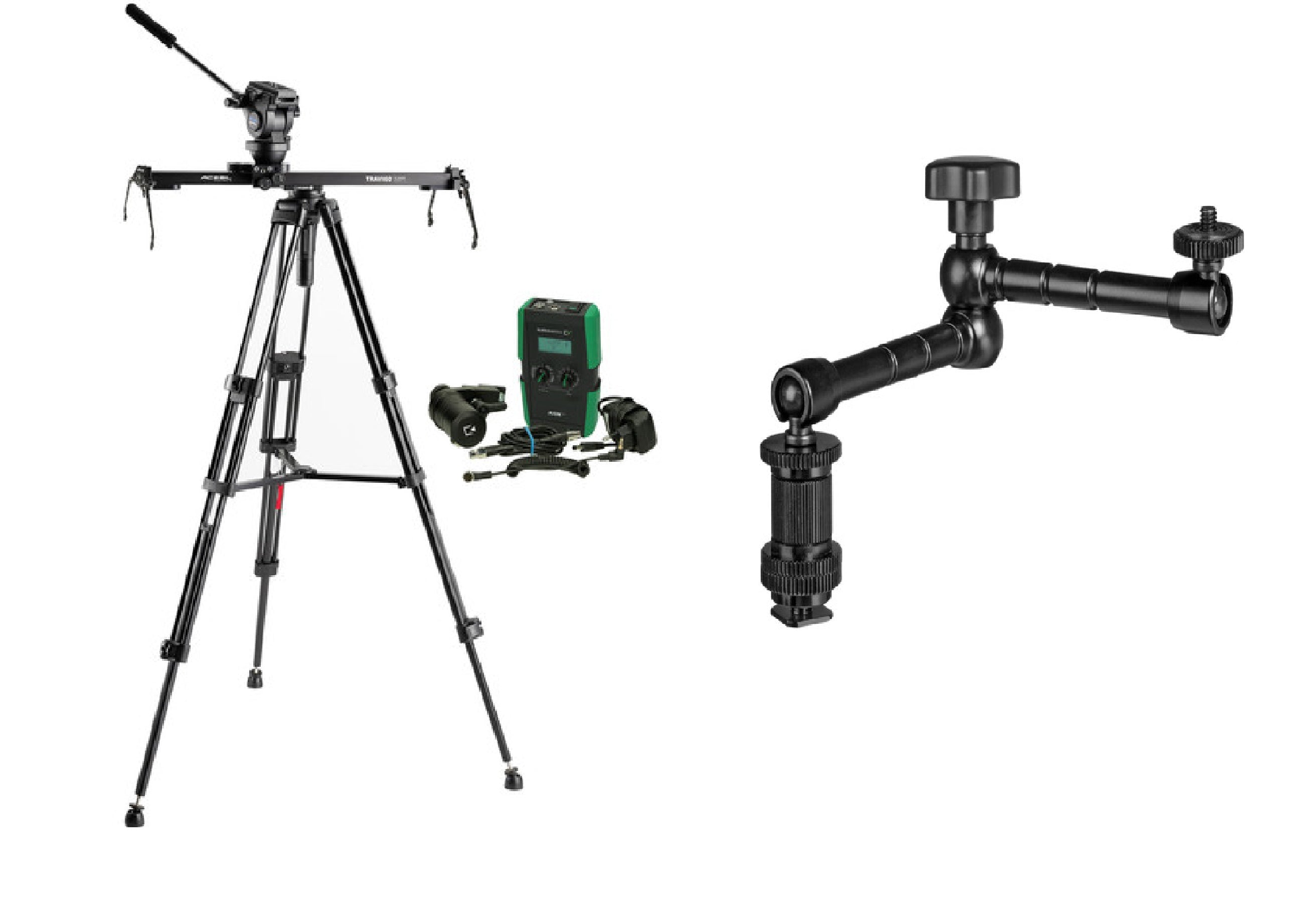 Acebil Travigo 600 Pro Slider Kit with I-705DX Dual Tripod System & HDN DC Drive - Professional Camera Slider for Smooth Video Shooting, Perfect for Vlogging, Filmmaking, and Time-lapse Photography