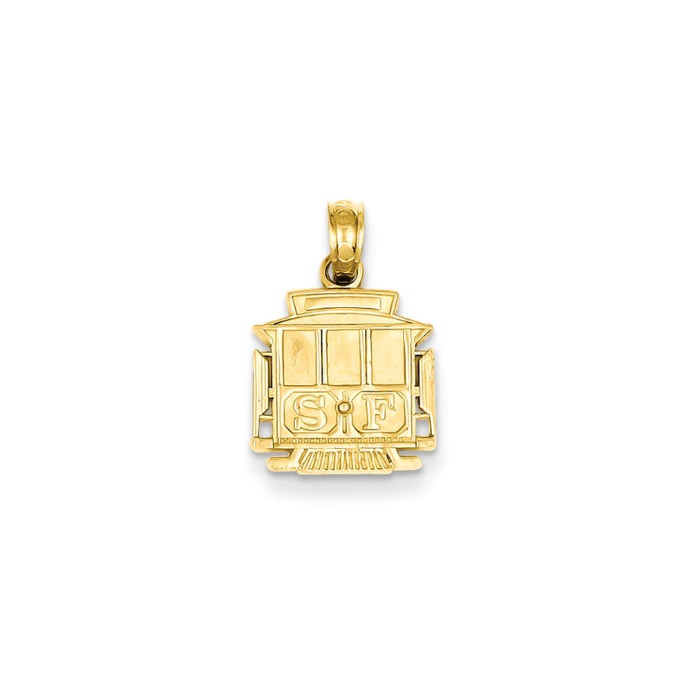 14K Yellow Gold Polished Sf Train Pendant Necklace for Women - Elegant Jewelry Gift for Birthday, Anniversary & Special Occasions | Perfect for Daily Wear, Date Nights & Formal Events