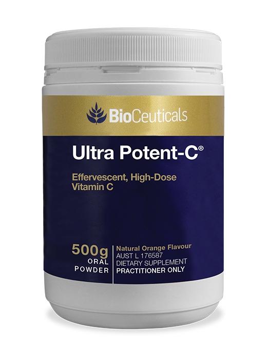 BioCeuticals Ultra Potent C Powder - High Strength Vitamin C Supplement for Immune Support & Skin Health | Perfect for Daily Wellness & Antioxidant Protection