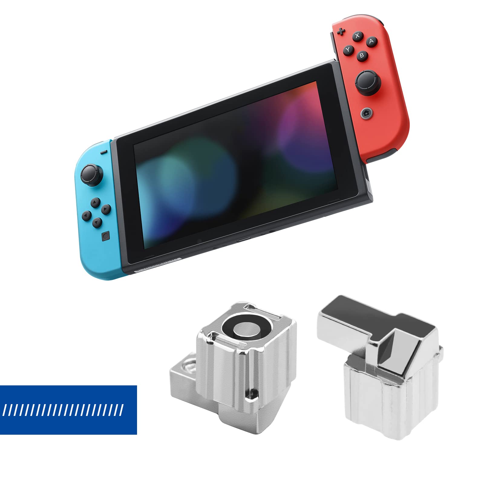 ECSiNG 3 Pairs Metal Locking Clips for Nintendo Switch Joy-Con Controller Repair - Left & Right Replacement Parts - Gaming Accessories for Switch Console Fix & Maintenance