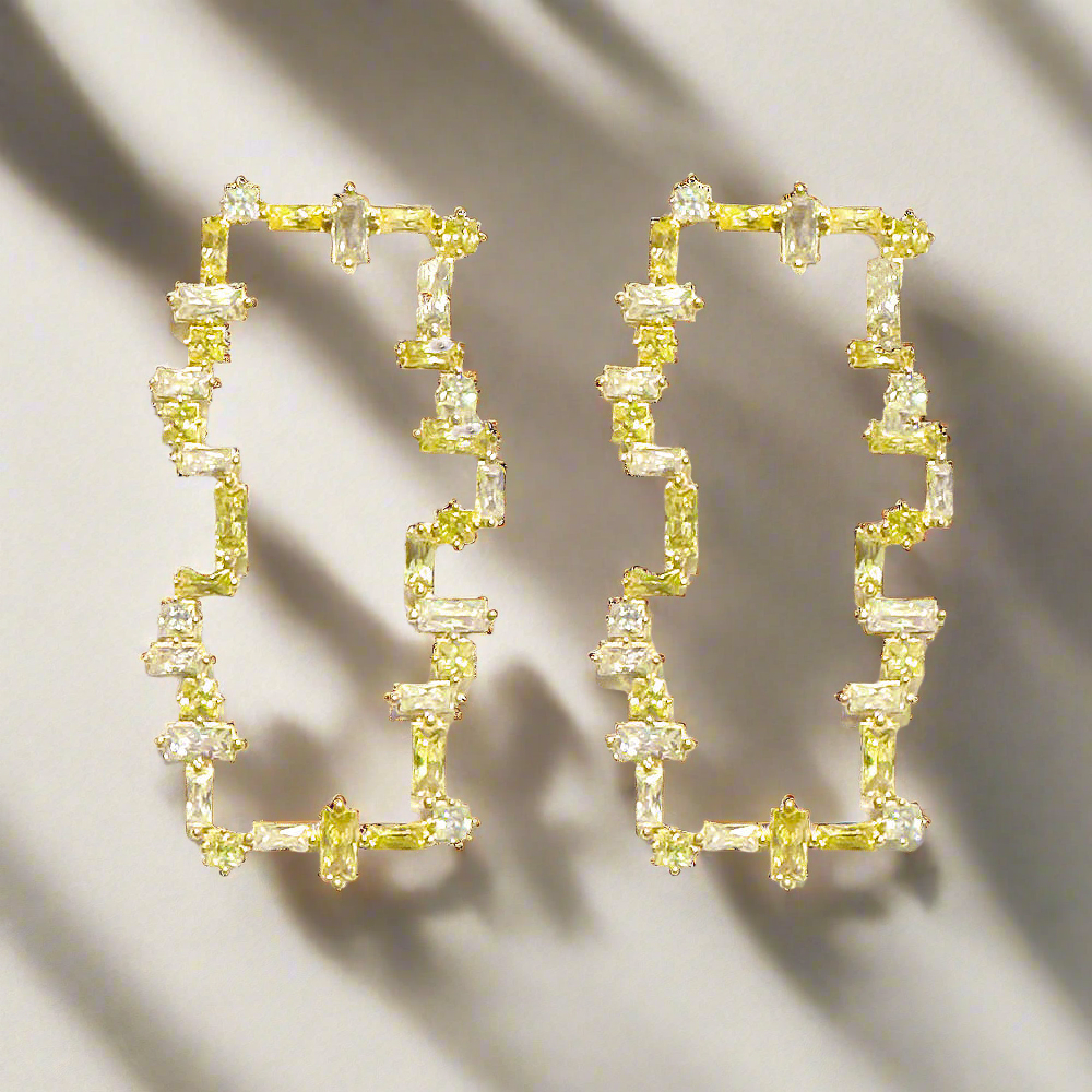 Miami Style Dangle Earrings for Women - Trendy Gold Hoop Earrings for Party & Everyday Wear - Perfect for Beach, Vacation & Night Out