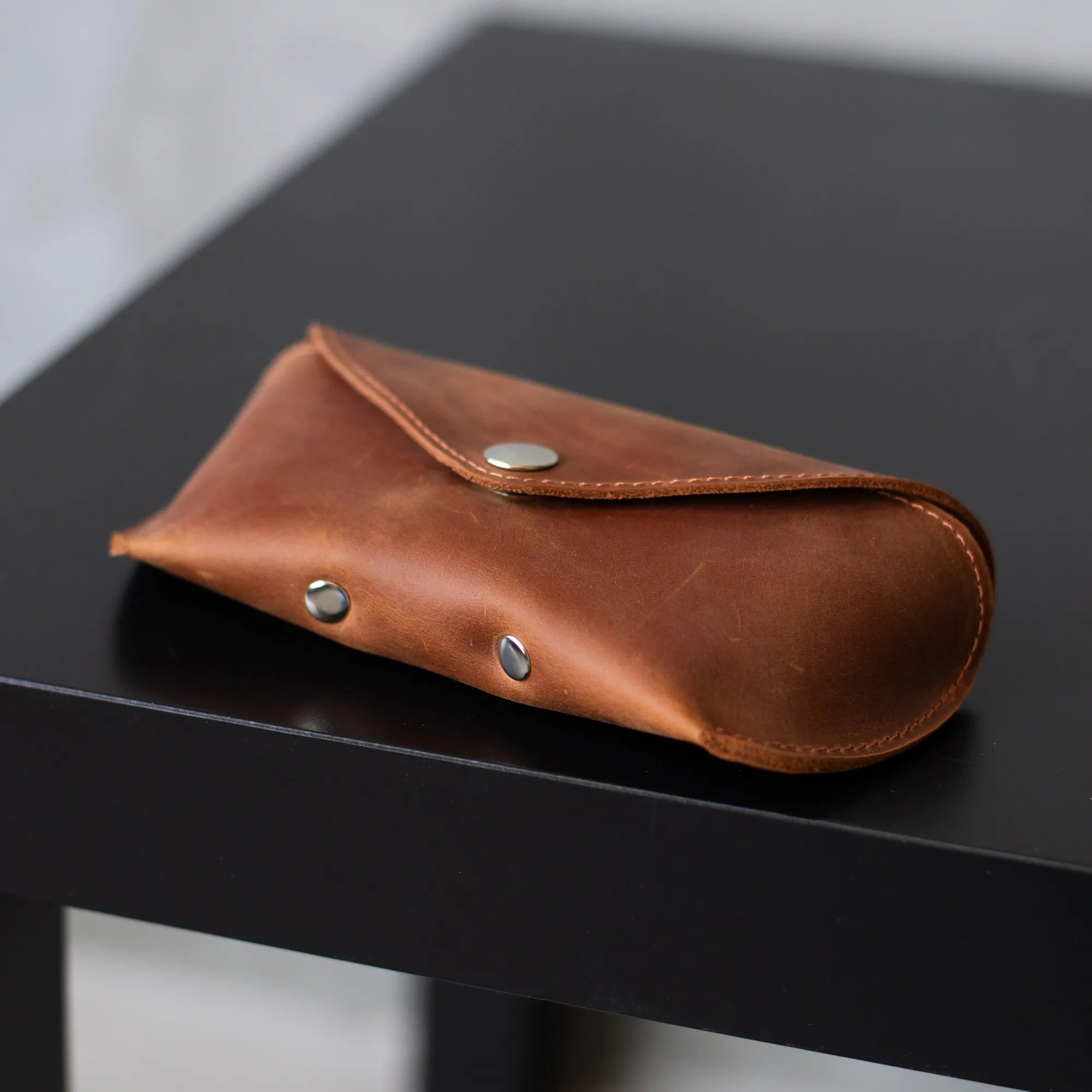 Premium Genuine Leather Glasses Case - Durable & Stylish Eyewear Holder for Men & Women - Perfect for Travel, Work & Everyday Use