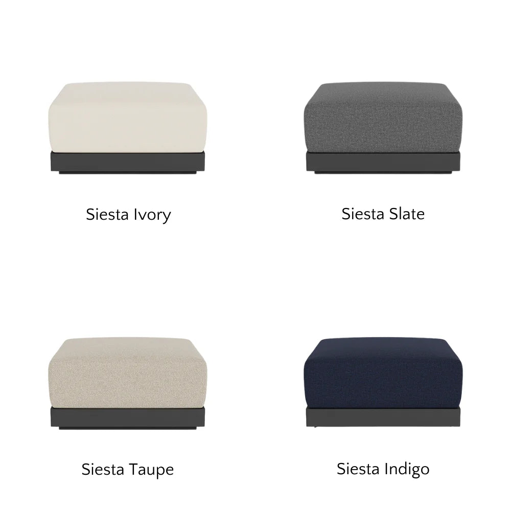 Antigua Outdoor Ottoman - Waterproof Patio Furniture, Weather-Resistant Garden Stool for Poolside, Deck, or Backyard Relaxation