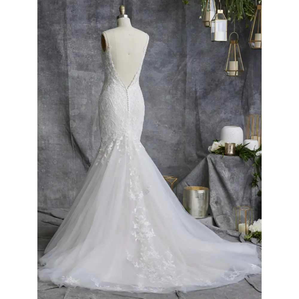Nikolina by Maggie Sottero | Elegant Lace Wedding Dress for Bride | Perfect for Church Ceremony & Beach Weddings