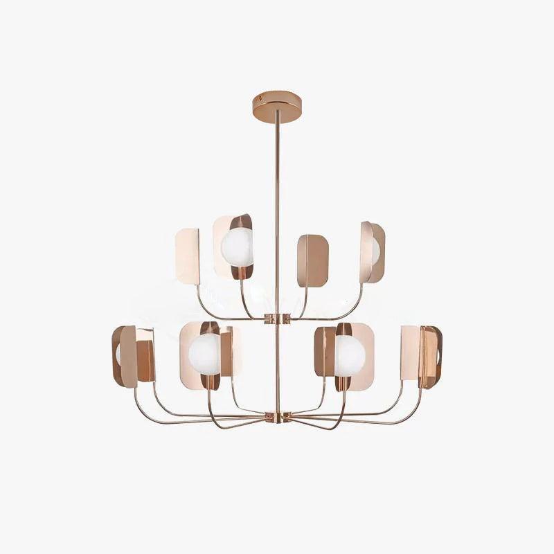 Elegant Leaf Chandelier Lighting Fixture - Modern Botanical Ceiling Light for Dining Room, Bedroom & Living Room Decor