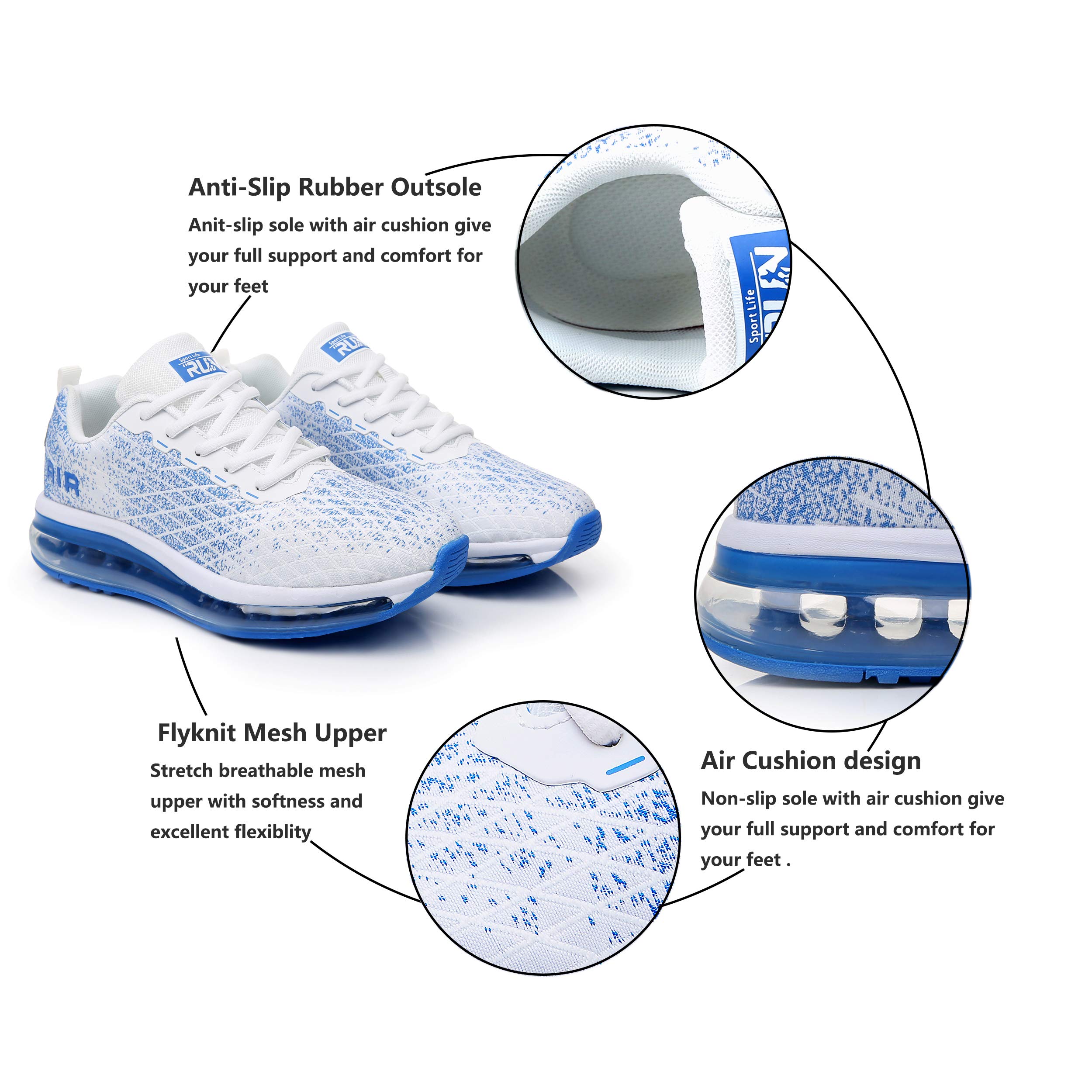 **Azooken Men's Walking Shoes - Lightweight Jogging Tennis Sneakers for Fitness & Road Running - Breathable Comfortable Athletic Footwear for Gym, Workout & Casual Wear**