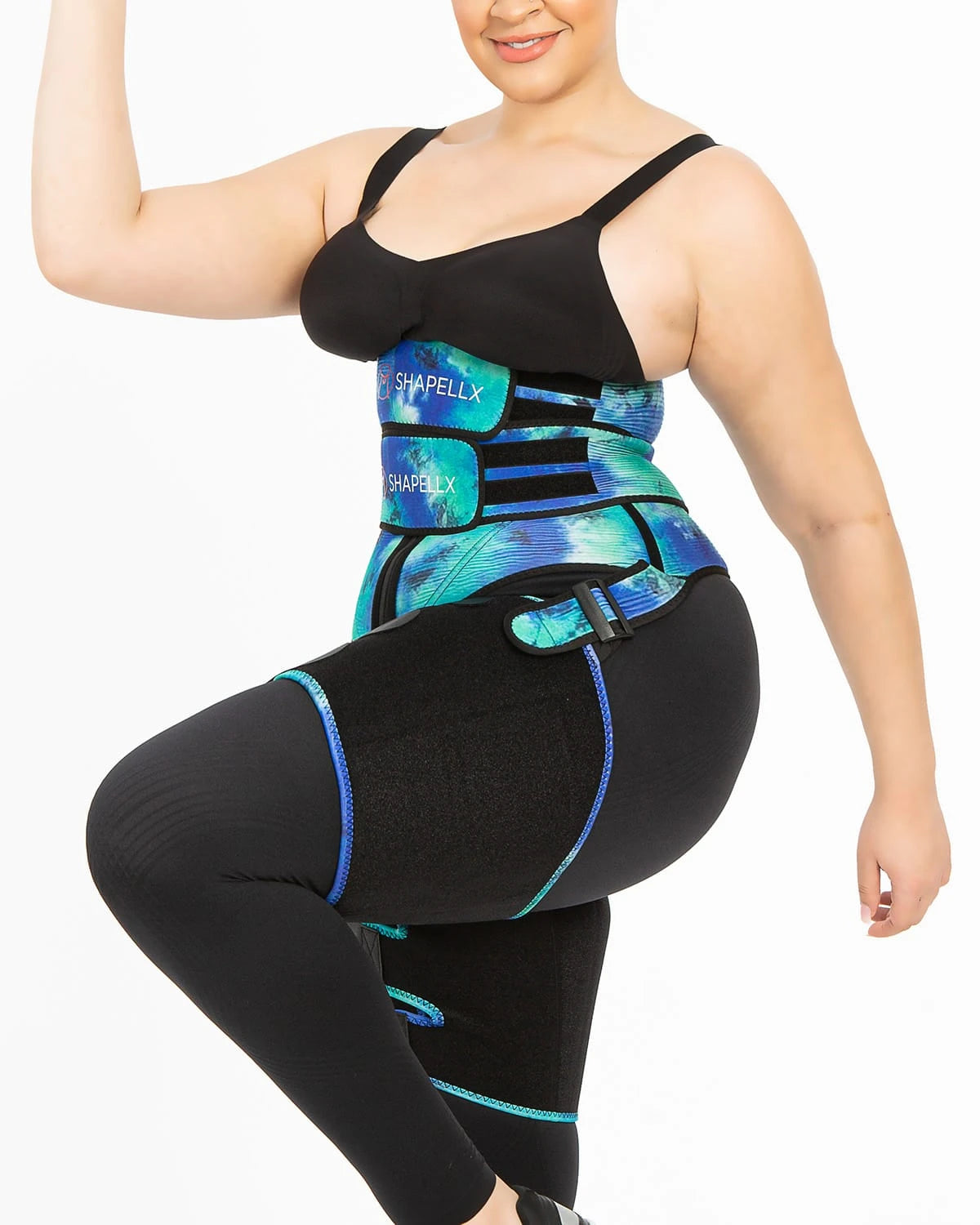 NeoSweat® 3-in-1 Tie Dye Waist Trainer, Thigh Trimmer & Butt Lifter for Women - Body Shaper for Workout, Weight Loss & Tummy Control - Perfect for Gym, Yoga & Everyday Wear