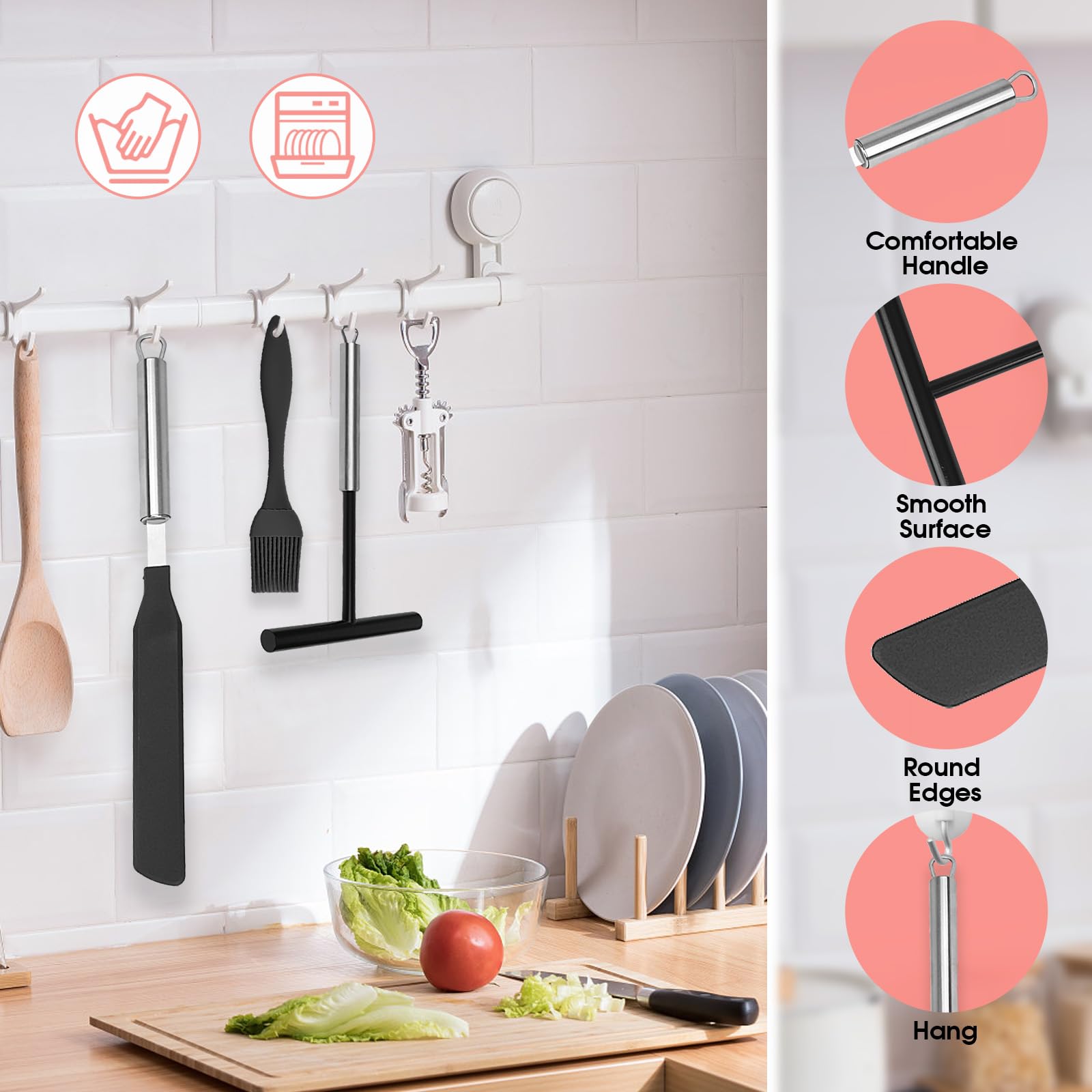 GOTFUN 3-Piece Crepe Maker Set - Stainless Steel Crepe Spreader & Turner with Silicone Brush - Professional Crepe Tools for Perfect Pancakes, Crepes, and Desserts - Ideal for Home Kitchen and Breakfast Restaurants