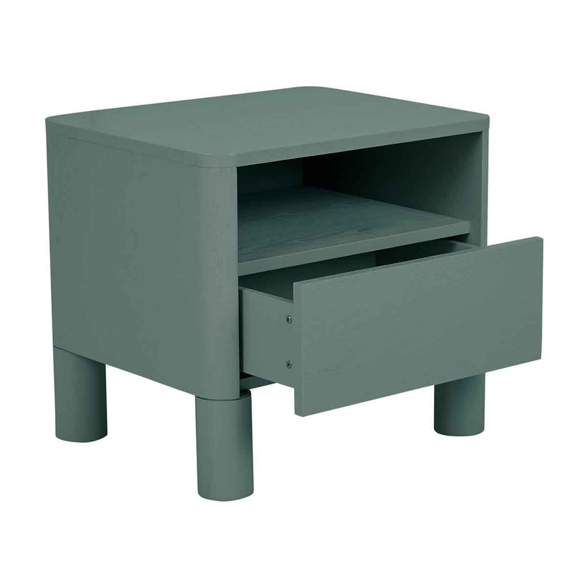 Modern Open Bedside Table - Minimalist Nightstand with Storage Shelf for Bedroom, Living Room & Office - Perfect for Small Spaces, Books, Alarm Clock & Decor