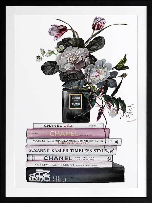 Chanel Noir Framed Art Print - Elegant Home Decor for Living Room, Bedroom & Office | Luxury Wall Art for Fashion Lovers