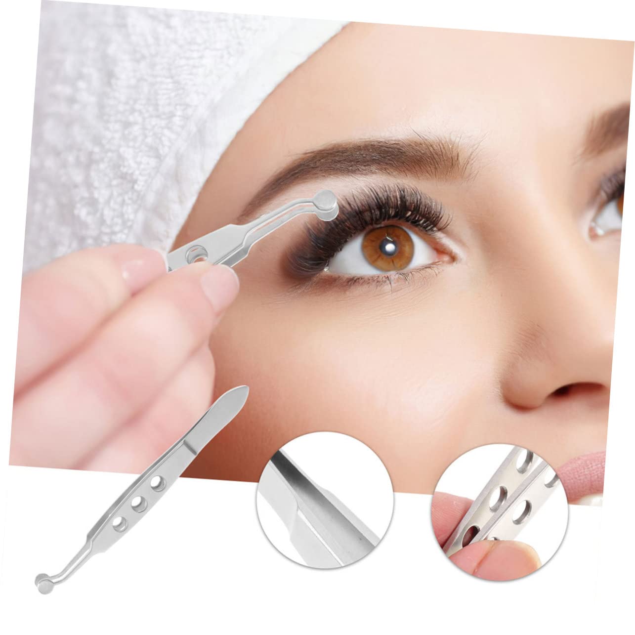 Premium Stainless Steel Gland Massage Tweezers - Round Tip Design for Eyelid Blockage Relief & Eye Care | Perfect for Home Spa, Professional Salon, and First Aid Kit