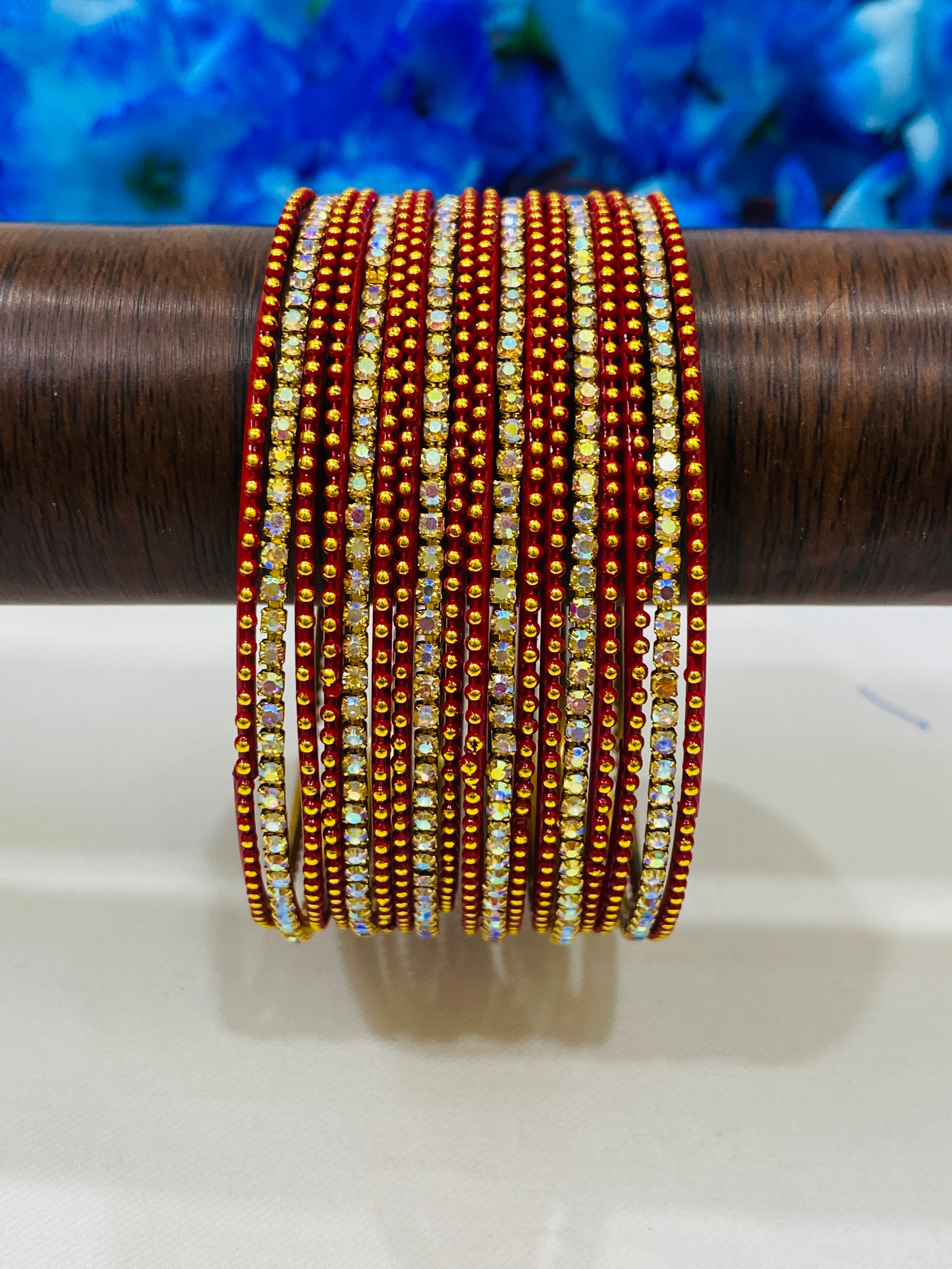 Stylish Maroon Metal Bangles for Women - Elegant Fashion Jewelry for Parties, Weddings & Everyday Wear