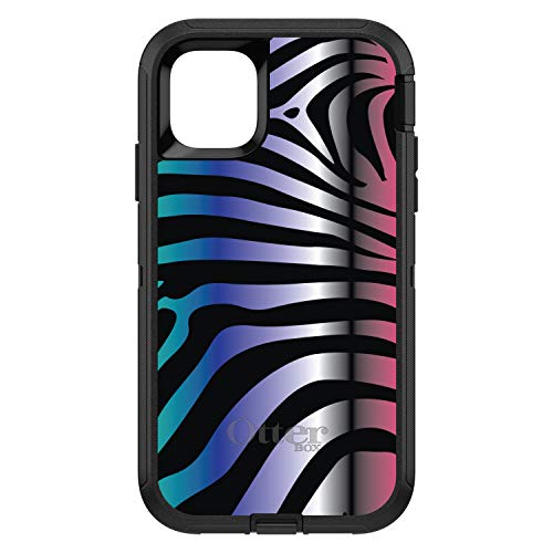 Black Pink Teal Blue Zebra On Black Case