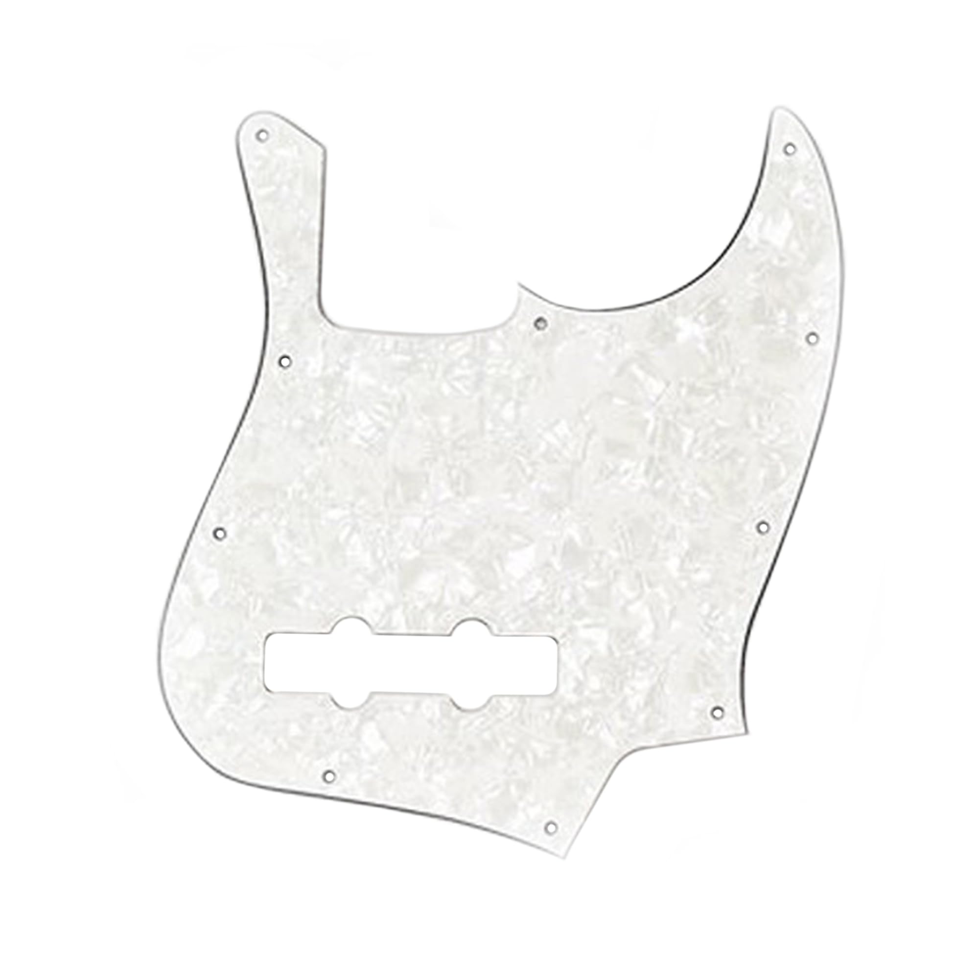 Allparts Jazz Bass Pickguard - Parchment Pearloid Replacement for Fender Jazz Bass Guitar - Perfect for DIY Repairs & Custom Upgrades