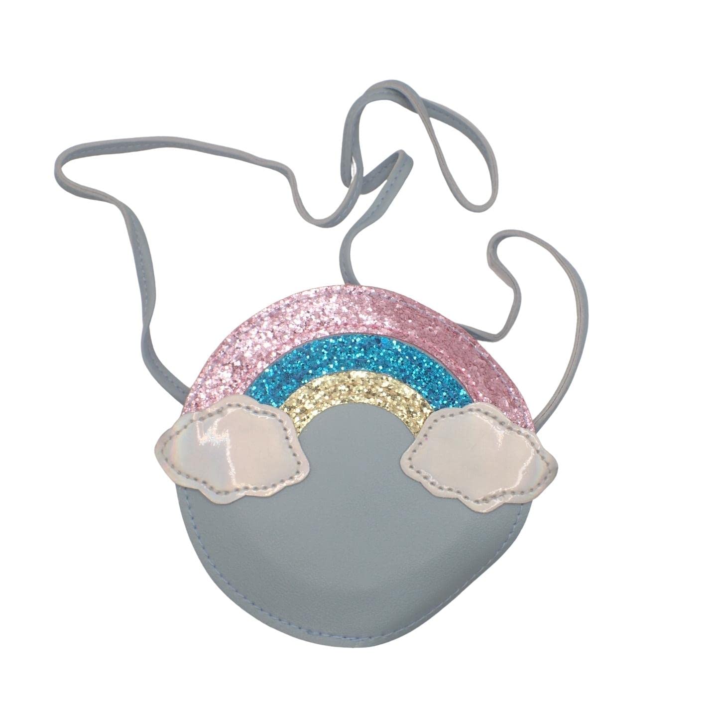 **Topkids Kids Rainbow Glitter Bag for Girls - Sparkly Mini Shoulder Handbag, Cute Small Purse for School, Party & Travel | Trendy Accessory for Little Girls**