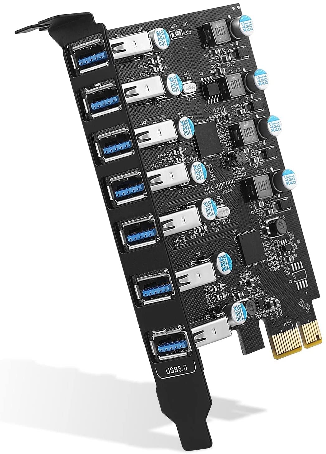 FARBOKO PCIe USB 3.0 Hub Card - 7-Port for PC & Mac - Desktop Expansion