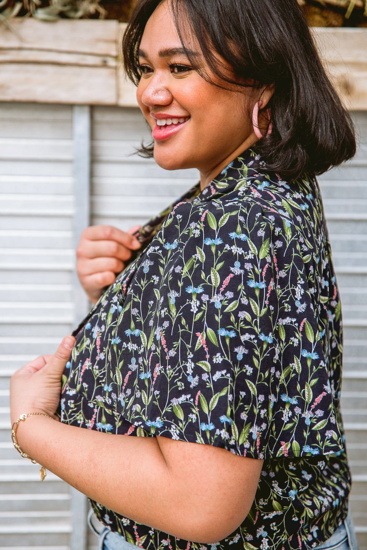 Premium Day Lily Top - Women's Floral Print Blouse for Casual & Summer Wear | Perfect for Outings, Dates, and Office Outfits
