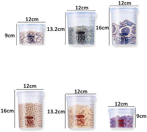Plastic Food Storage Containers Set - Airtight, BPA-Free, Transparent Kitchen & Pantry Organizers for Snacks, Cereal, Flour, Rice & Refrigerator Use | Portable Stackable Food Storage Boxes for Home & Office Organization