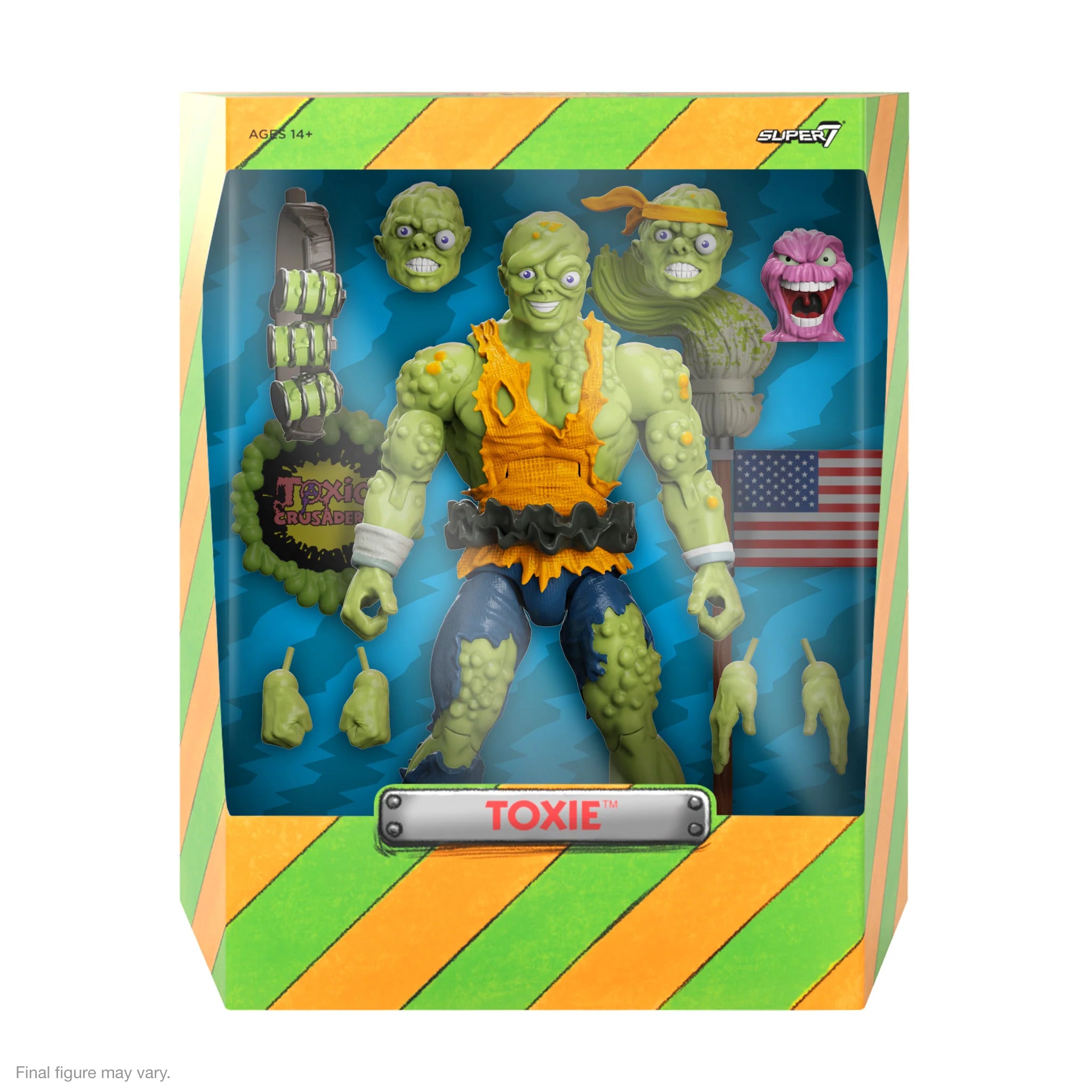 Toxic Crusaders ULTIMATES! Wave 3 Toxie Action Figure - Collectible Super7 Toy for Fans | Perfect for Display, Gifts & Comic Conventions