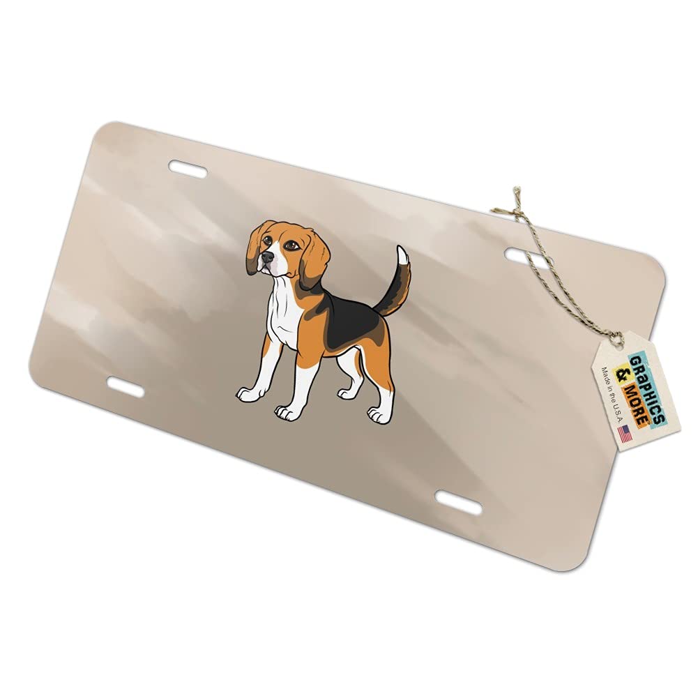 Beagle Pet Dog Novelty Metal Vanity License Plate - Custom Name & Design - Perfect for Car, Truck, Motorcycle or Home Decoration