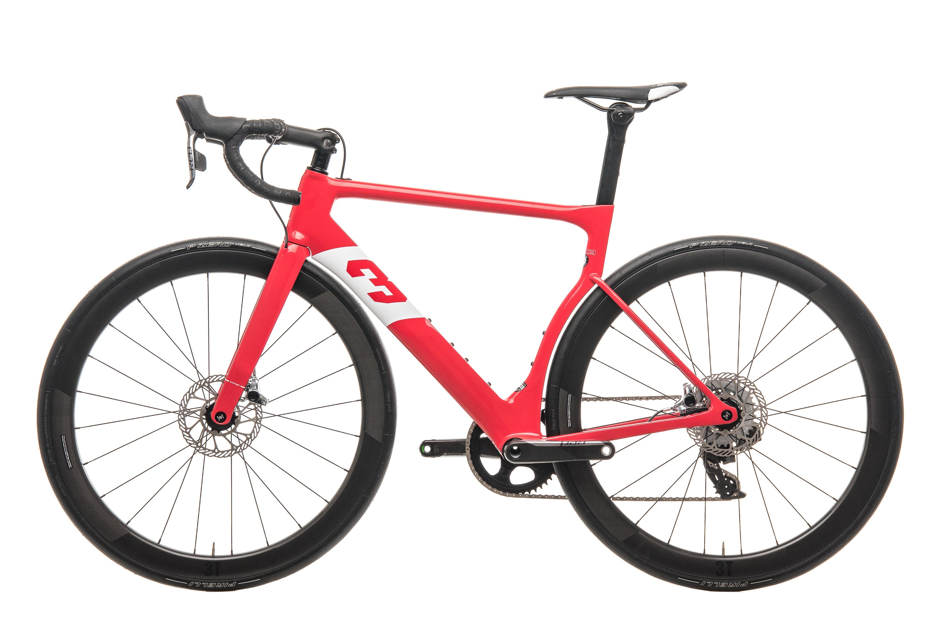 2020 3T Strada Team Red AXS eTap Road Bike - Medium Size | High-Performance Carbon Frame, Wireless Shifting | Ideal for Racing, Endurance Rides & Long-Distance Cycling