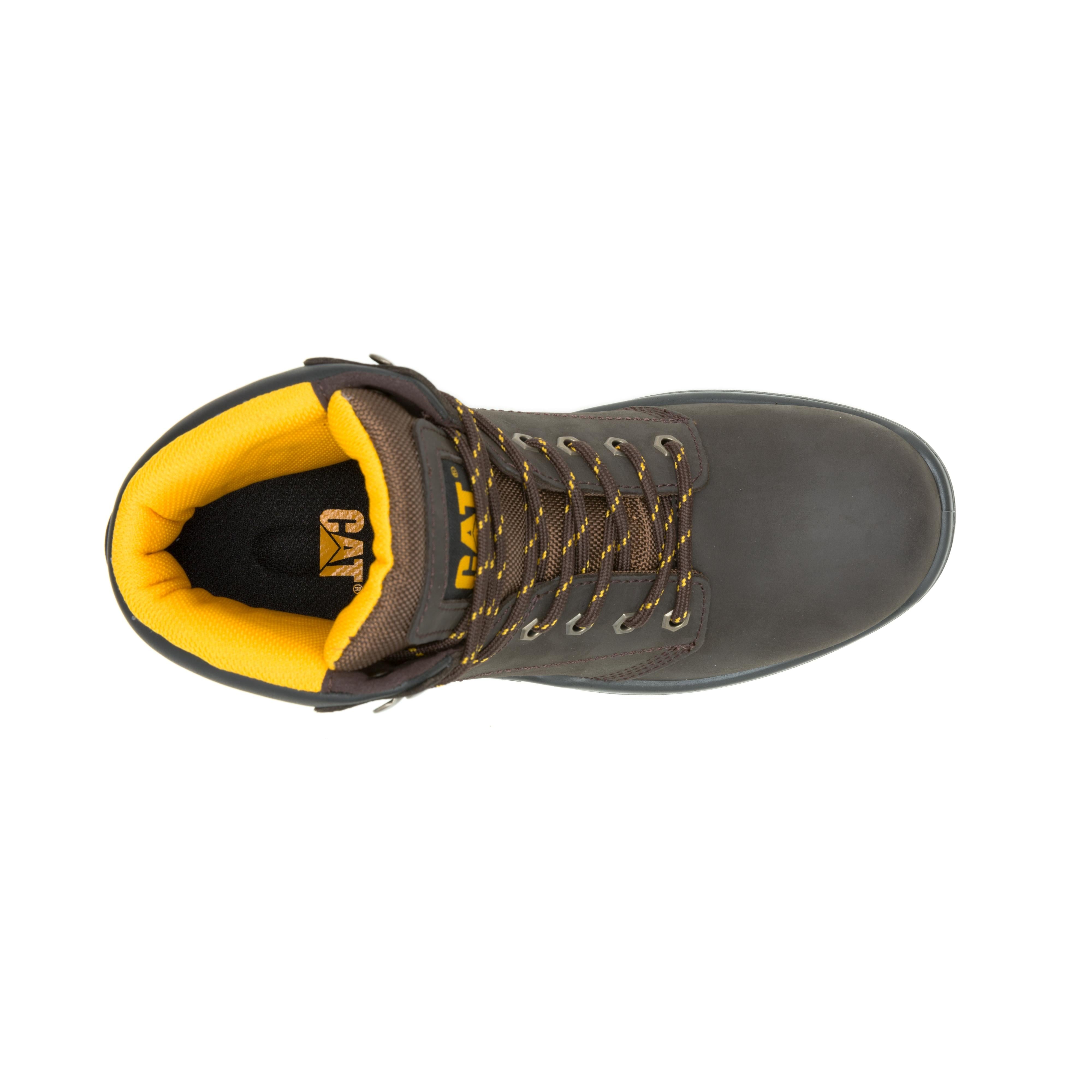 Striver Soft Toe Work Boots for Men - Comfortable Brown Leather Safety Shoes for Construction, Hiking & Outdoor Work
