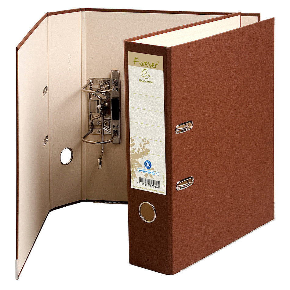 Exacompta Forever Prem'Touch Lever Arch Folder A4 Chocolate - Durable File Organizer for Office, School & Home Use - Perfect for Documents, Reports & Presentations