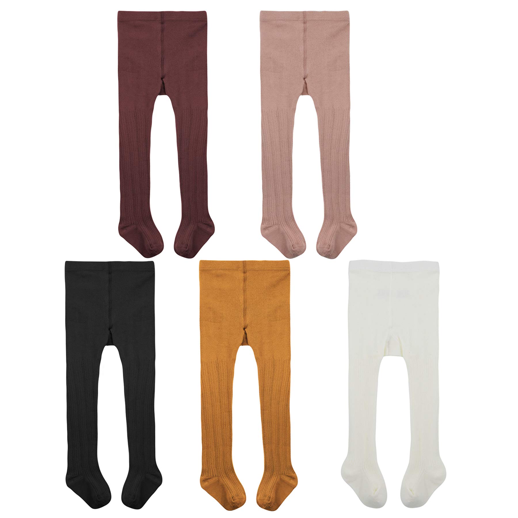 Zando Baby Girls Cotton Knit Tights - Seamless Cable Knit Leggings for Toddlers & Newborns | Soft Infant Stockings & Pantyhose for Playtime, Daycare & Special Occasions