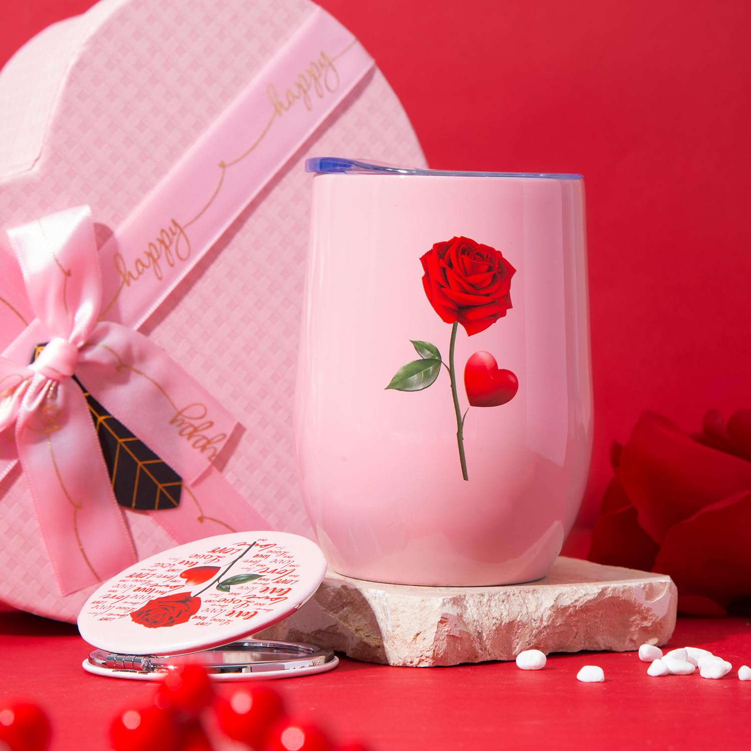 Romantic Heart-Shaped Pink Rose Gift Box for Women - Perfect Birthday, Anniversary, Wedding & Engagement Gifts for Girlfriend, Wife & Lover | Elegant Valentine's Day, Mother's Day & Christmas Present with Love Note