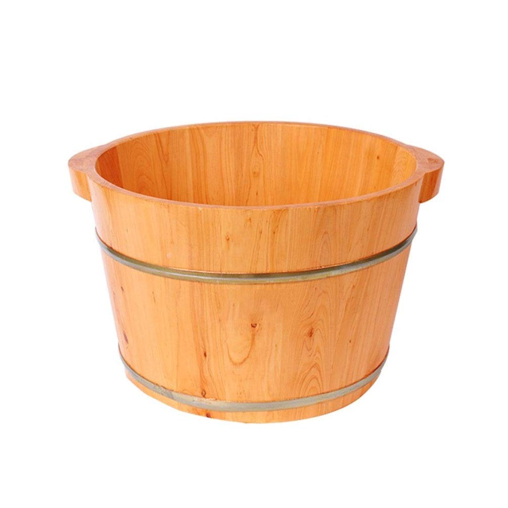 Premium Solid Wood Foot Soaking Tub - Spa Quality Foot Bath Sauna Bucket with Massage for Relaxation & Detox - Perfect for Home Spa, Aromatherapy & Self-Care Rituals