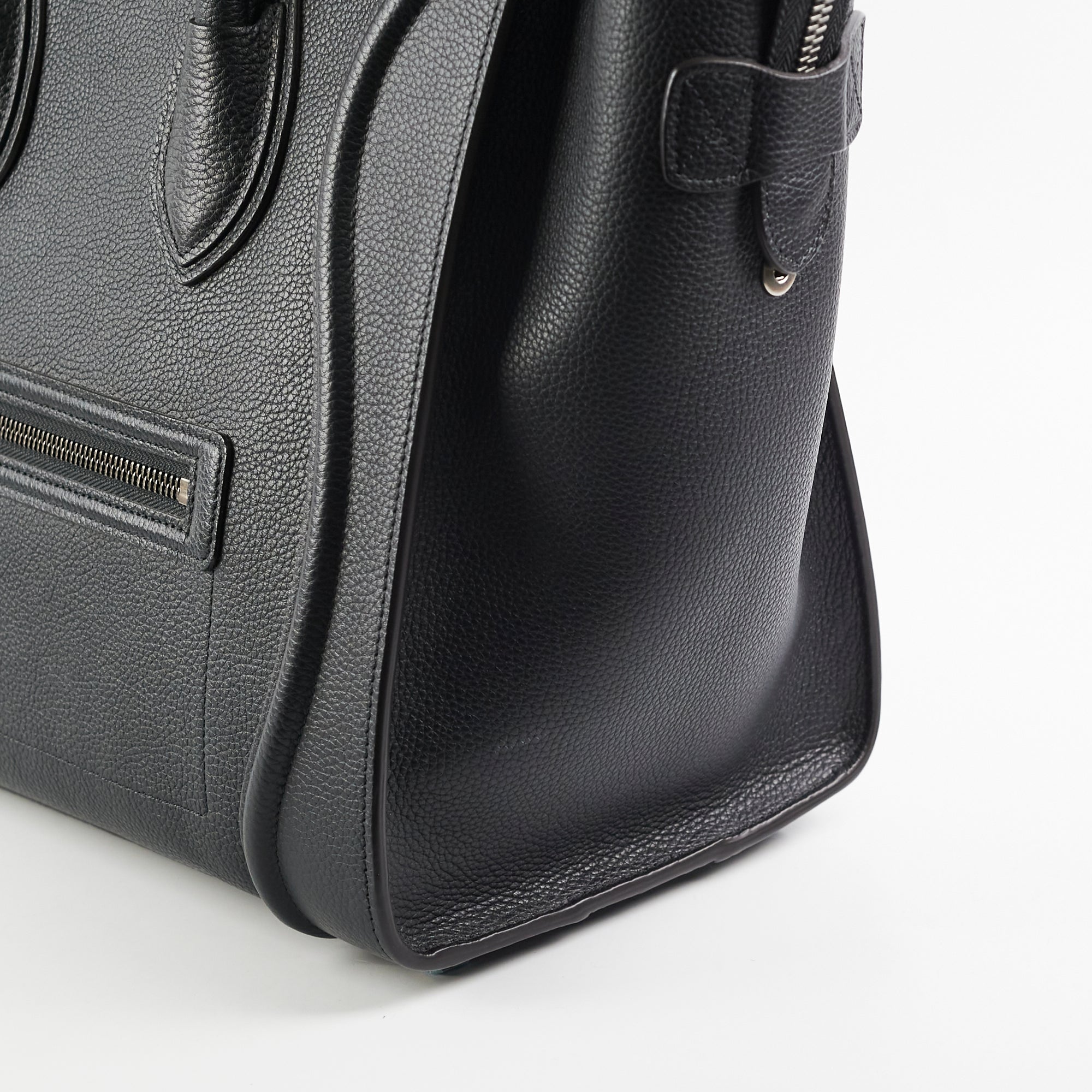 Celine Mini Luggage Bag in Black Grainy Leather - Perfect for Work, Travel & Everyday Use