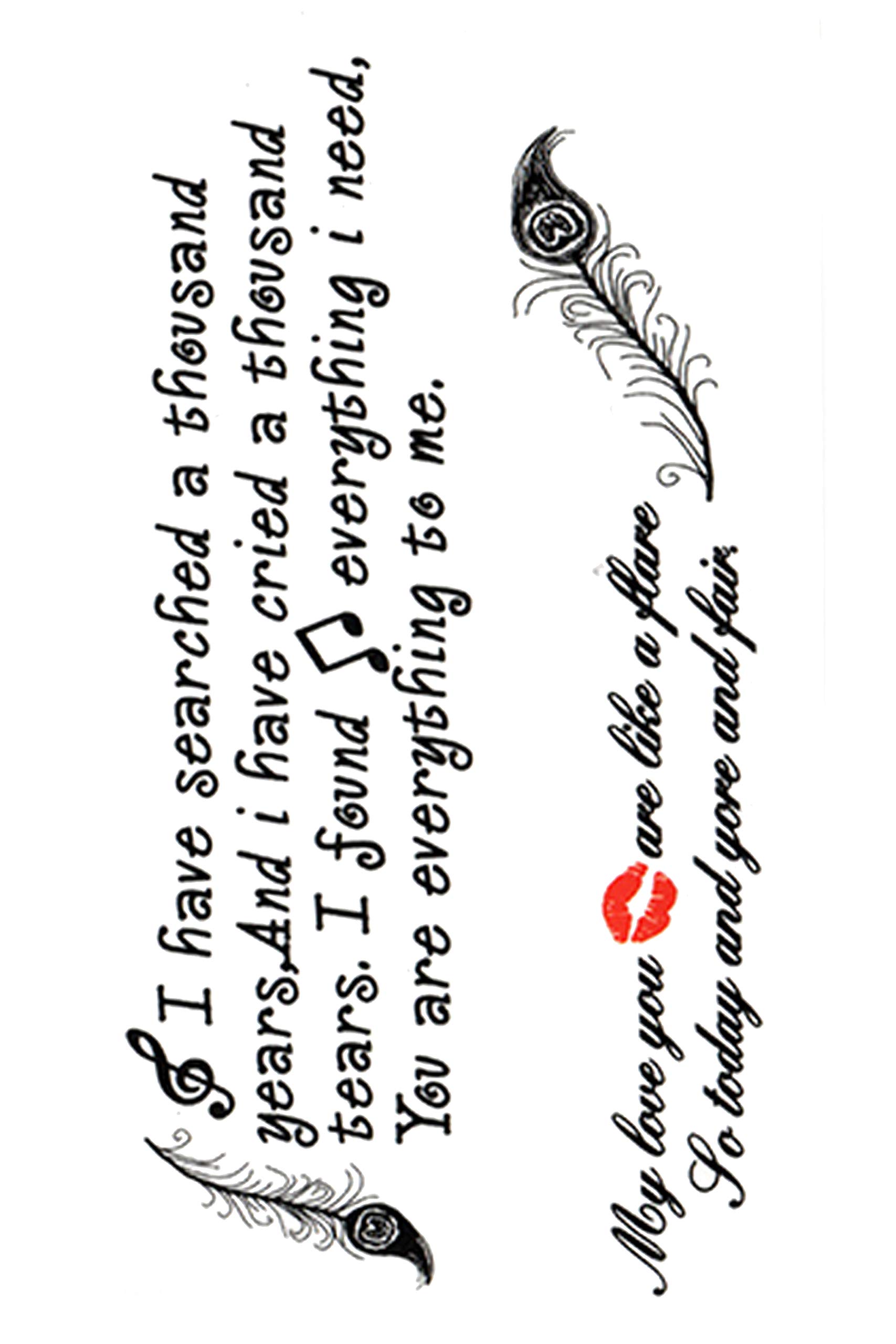 Waterproof Temporary Tattoo Stickers for Men & Women - 3D Realistic Flowers, Butterflies, Stars, Angels, Wolves & Armband Designs (60mm x 105mm) | Perfect for Parties, Festivals, Cosplay & Body Art