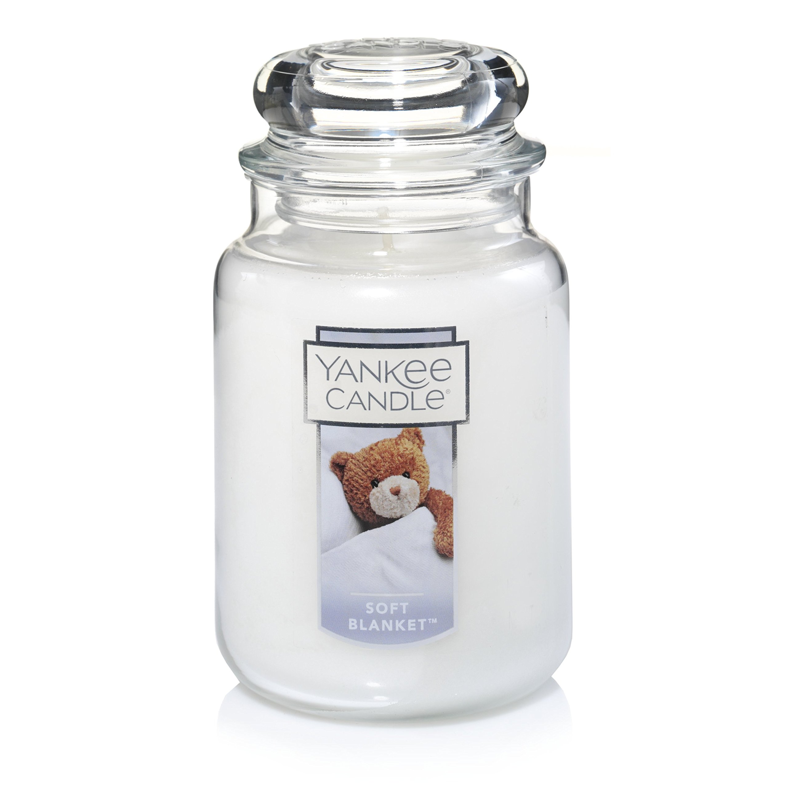 Yankee Candle Soft Blanket Scented Large Jar Candle - 22oz Single Wick, 110+ Hours Burn Time - Perfect for Home Relaxation, Bedroom Ambiance & Cozy Evenings