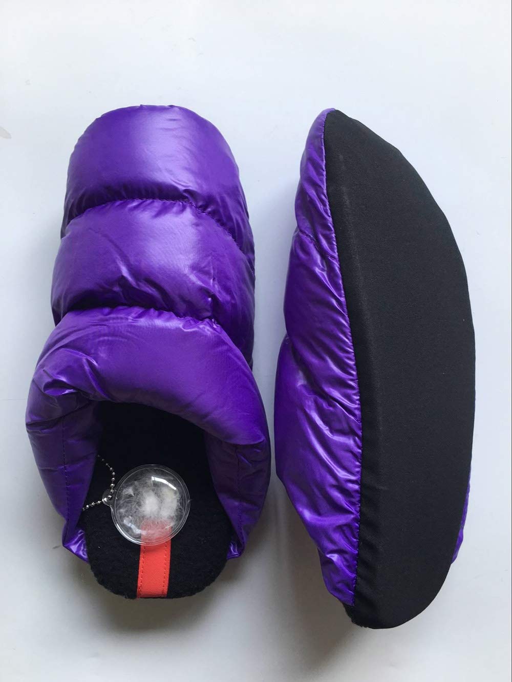 Cozy Memory Foam Down Slippers - Fleece Lined Warm House Shoes for Indoor & Outdoor Use - Perfect for Winter Comfort at Home, Office or Travel