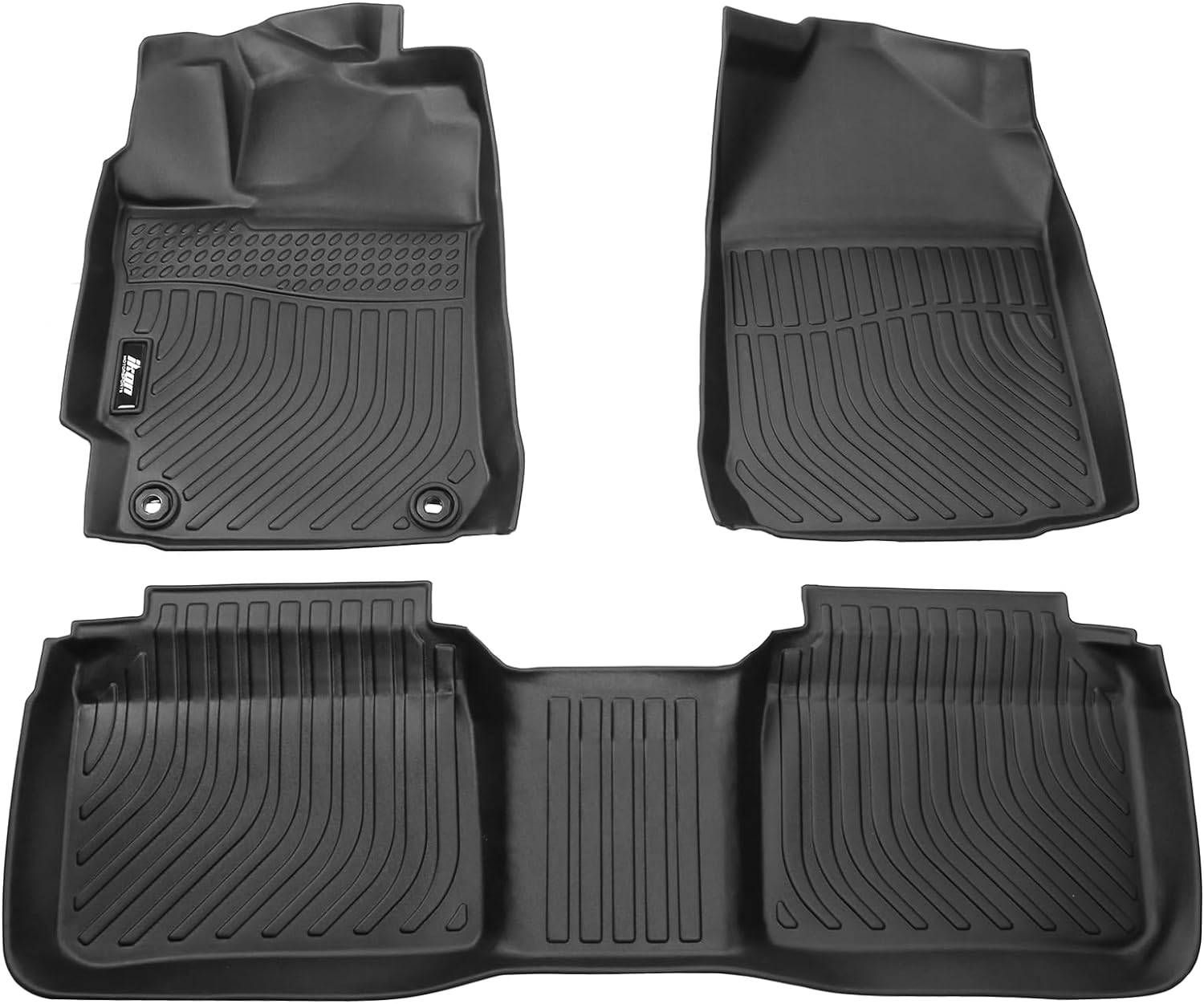 Premium 3D Molded Floor Mats for 2012-2017 Toyota Camry - All Weather TPE Car Mats with Front & Rear Row Protection (3PC Set, Black) - Perfect for Daily Commuting, Road Trips & Extreme Weather Protection
