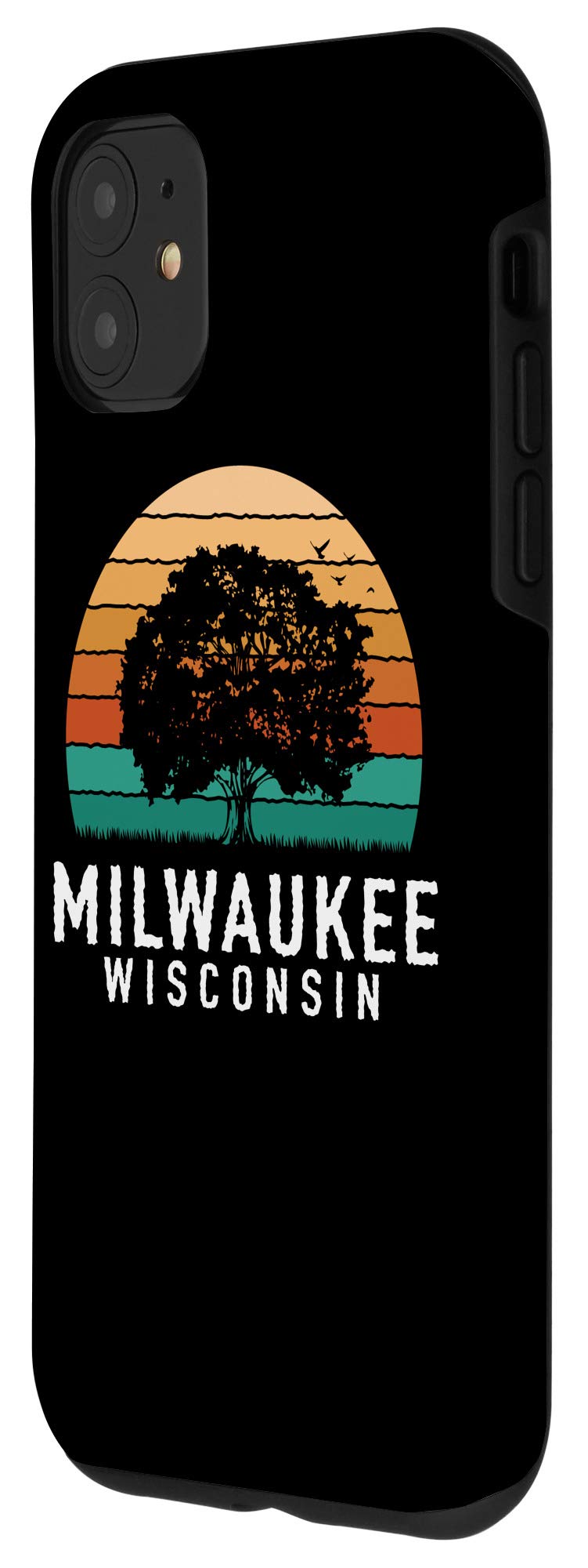 iPhone 11 Case - Milwaukee Vintage Sunset Wisconsin Souvenir Phone Cover - Perfect for Travelers & Wisconsin Lovers, Great Gift Idea for Friends & Family