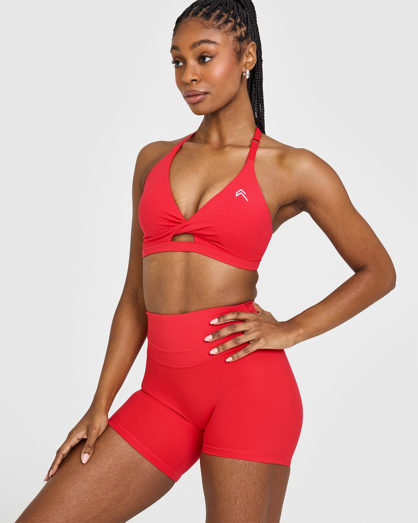 High Support Unified Twist Sports Bra for Women - Muscle Mommy Red | Workout, Yoga, Running & Gym Fitness Apparel